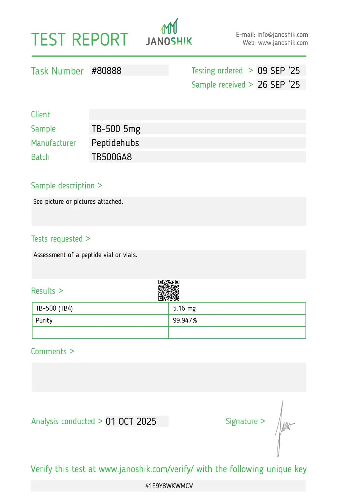 TB 500 5mg lab tested