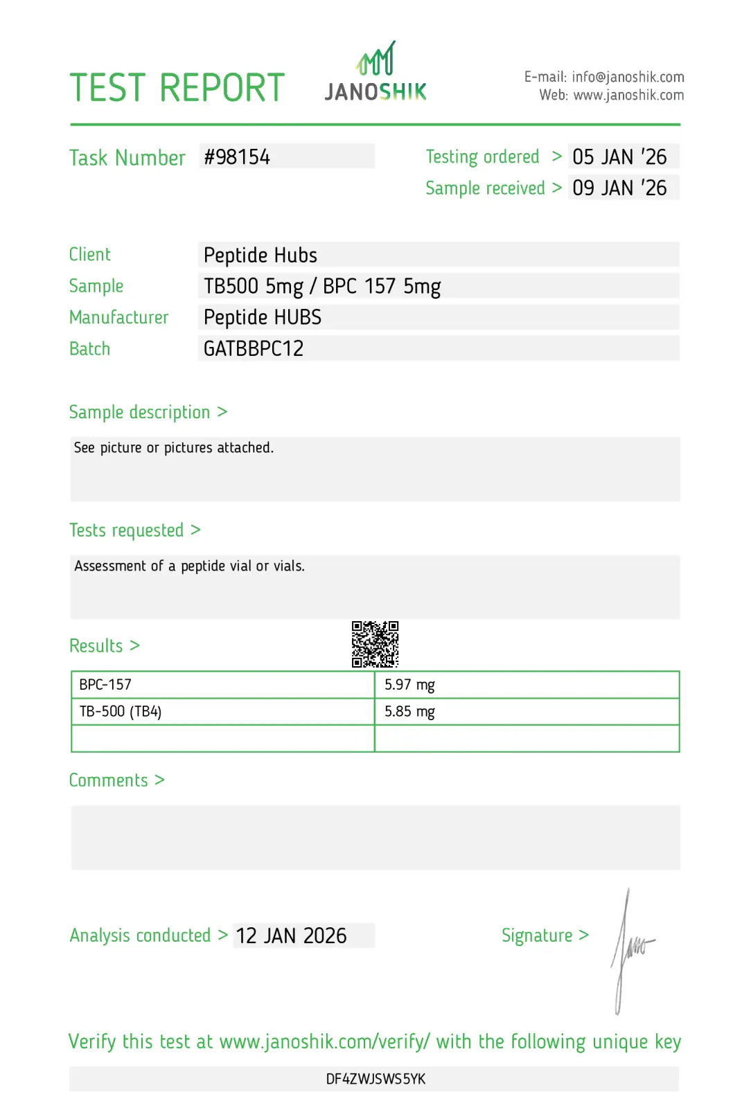 TB500 BPC 157 Lab tested